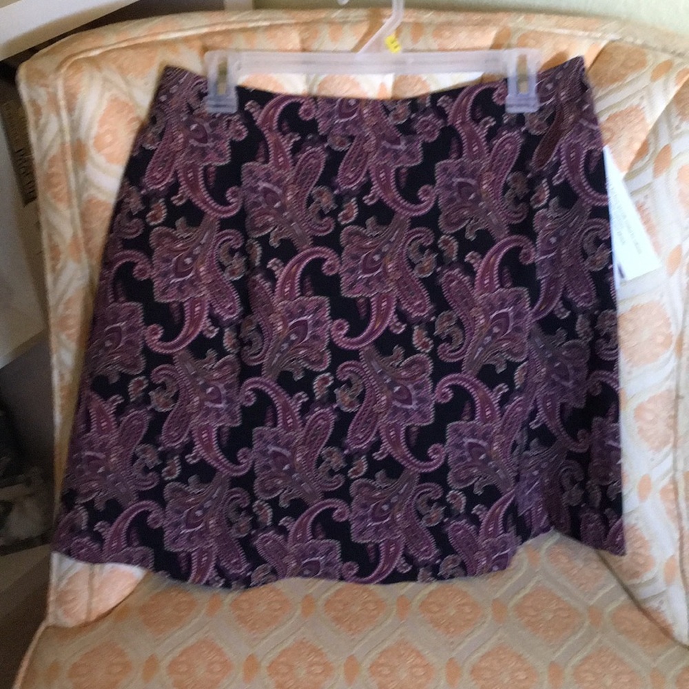 NWT Margaret M Paisley Mini Skirt